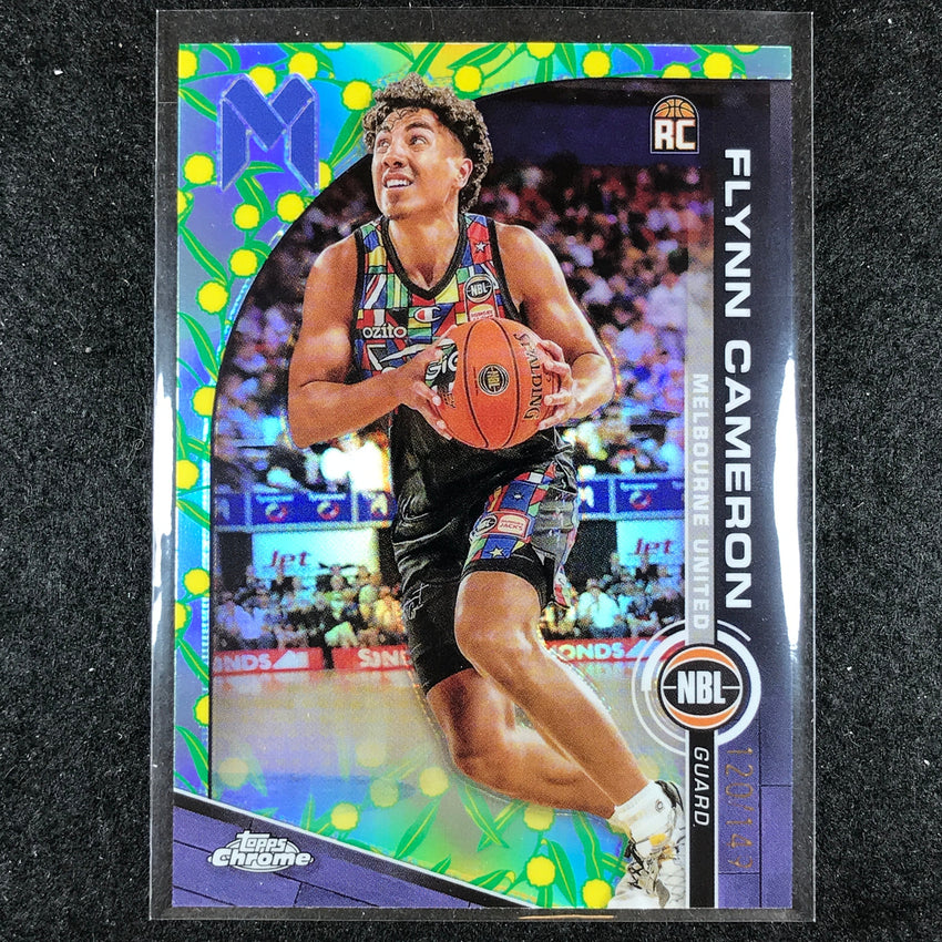 2023-24 Topps Chrome NBL FLYNN CAMERON Rookie Base Golden Wattle 120/149 #45