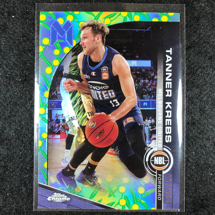 2023-24 Topps Chrome NBL TANNER KREBS Base Golden Wattle 52/149 #47