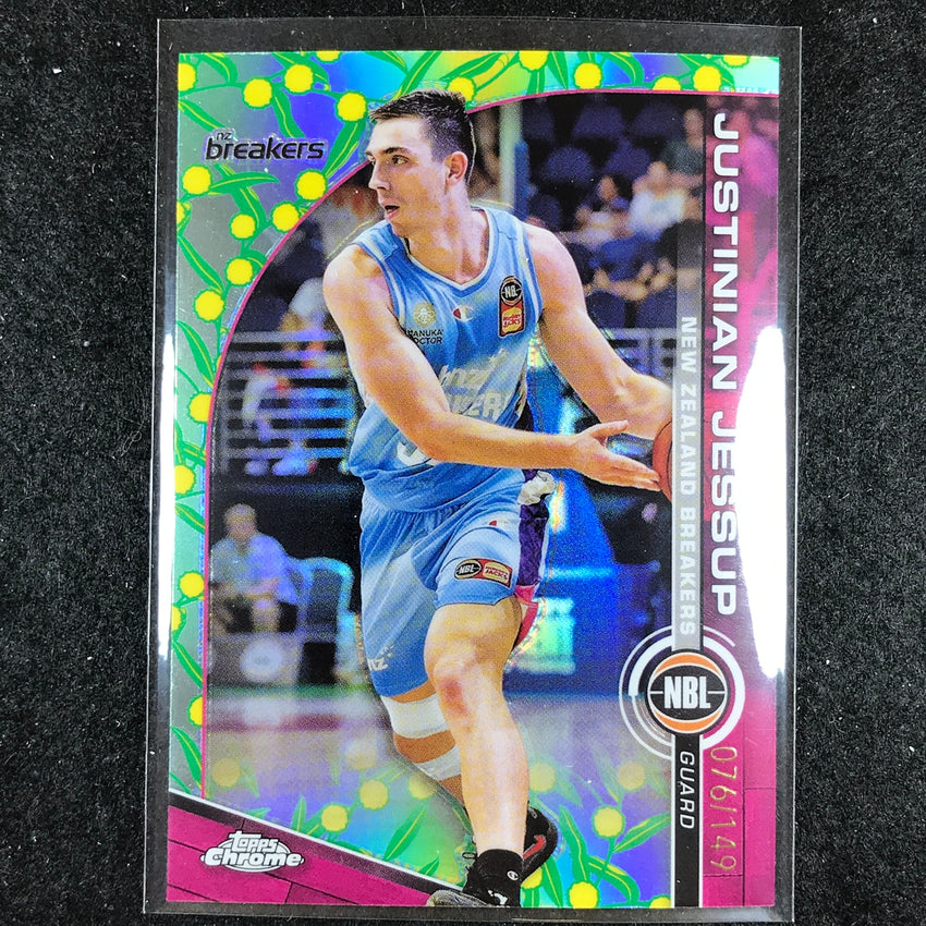 2023-24 Topps Chrome NBL JUSTINIAN JESSUP Base Golden Wattle 76/149 #55