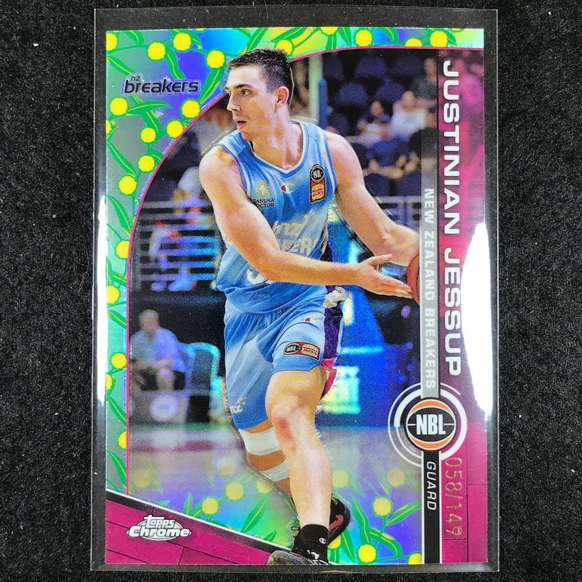2023-24 Topps Chrome NBL JUSTINIAN JESSUP Base Golden Wattle 58/149 #55