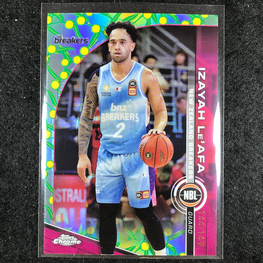 2023-24 Topps Chrome NBL IZAYAH LE'AFA Base Golden Wattle 144/149 #56