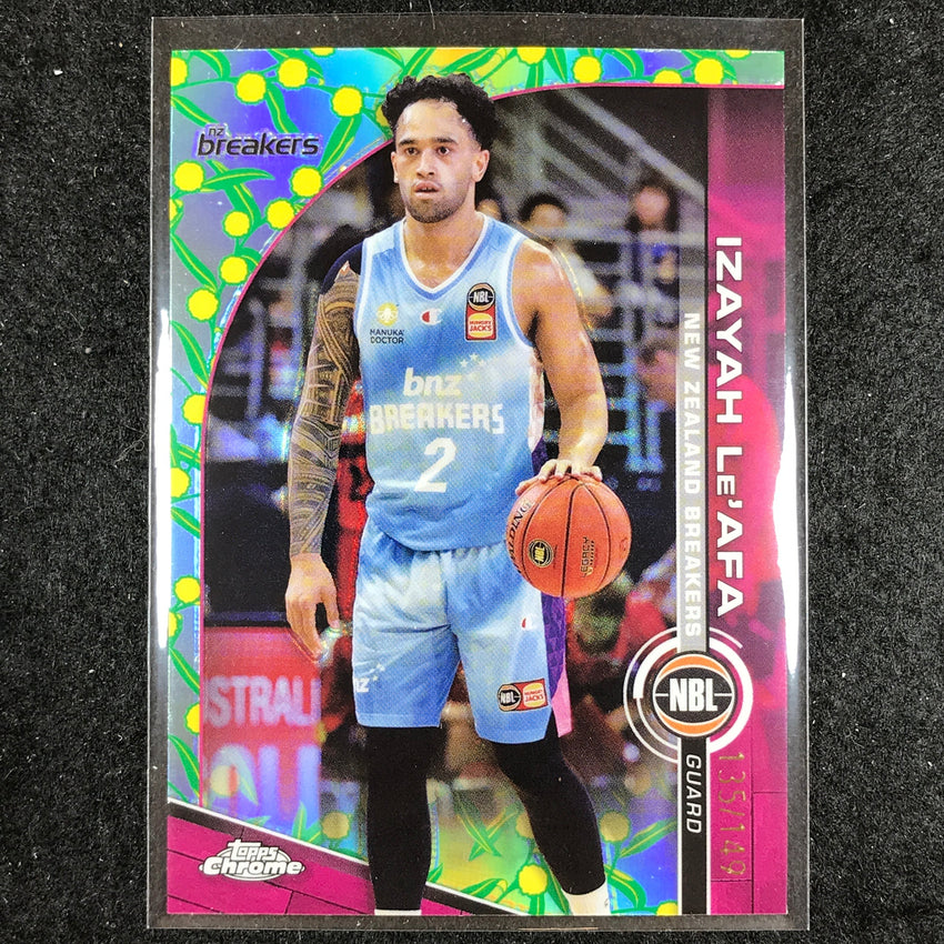 2023-24 Topps Chrome NBL IZAYAH LE'AFA Base Golden Wattle 135/149 #56