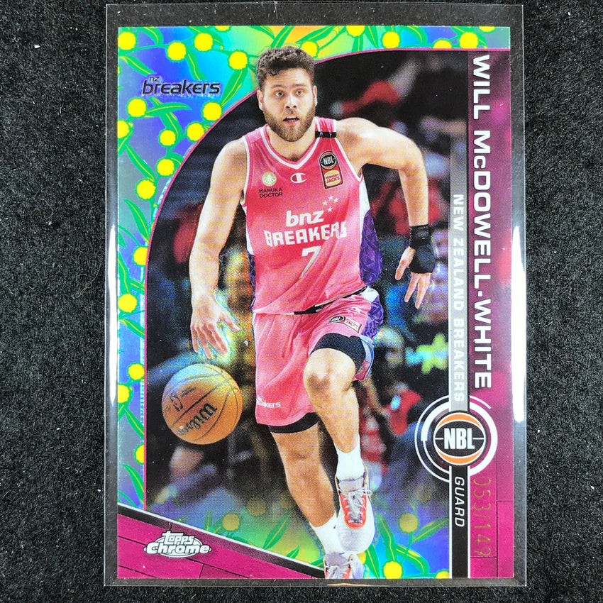 2023-24 Topps Chrome NBL WILL MCDOWELL-WHITE Base Golden Wattle 53/149 #60