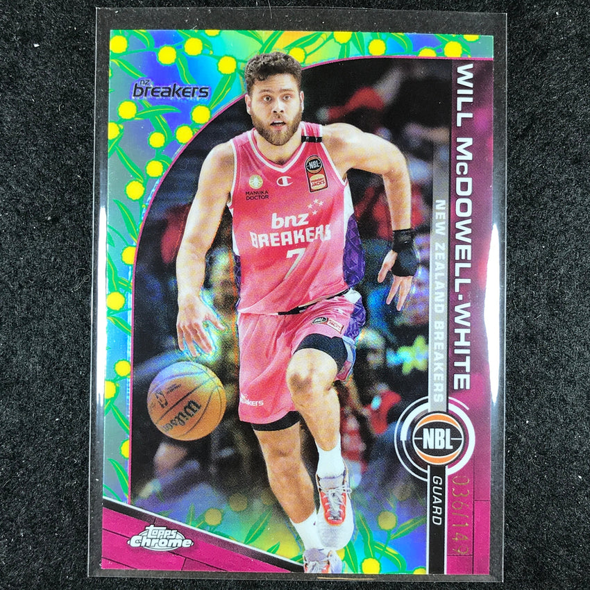 2023-24 Topps Chrome NBL WILL MCDOWELL-WHITE Base Golden Wattle 36/149 #60