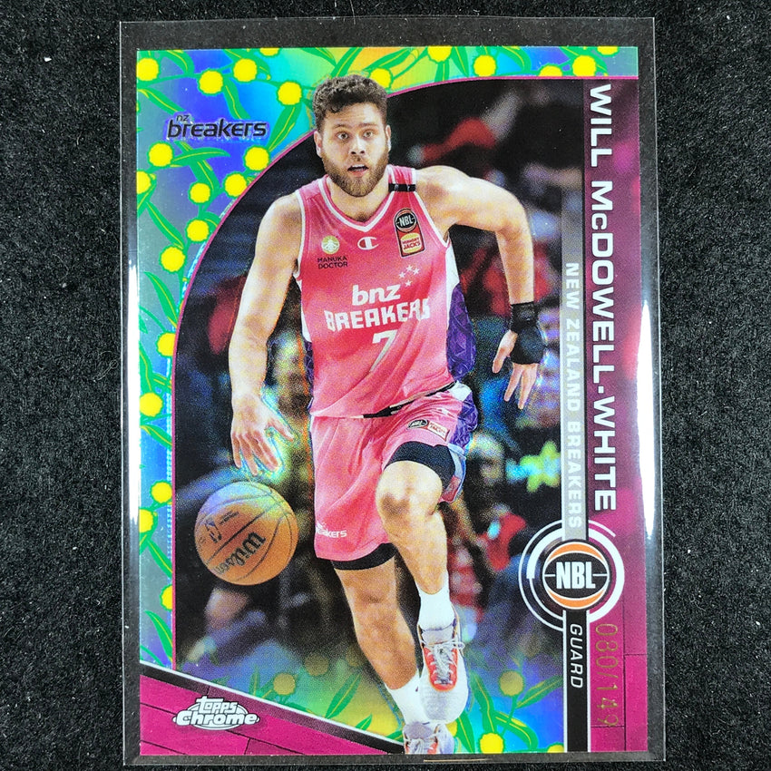 2023-24 Topps Chrome NBL WILL MCDOWELL-WHITE Base Golden Wattle 80/149 #60