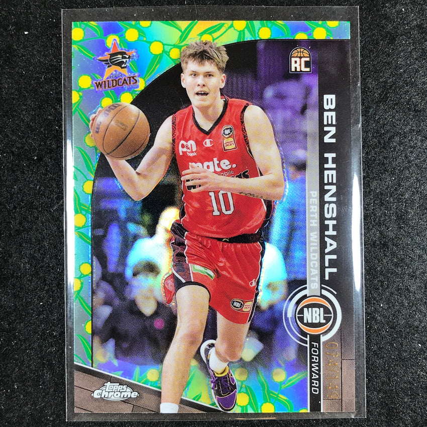 2023-24 Topps Chrome NBL BEN HENSHALL Rookie Base Golden Wattle 74/149 #62