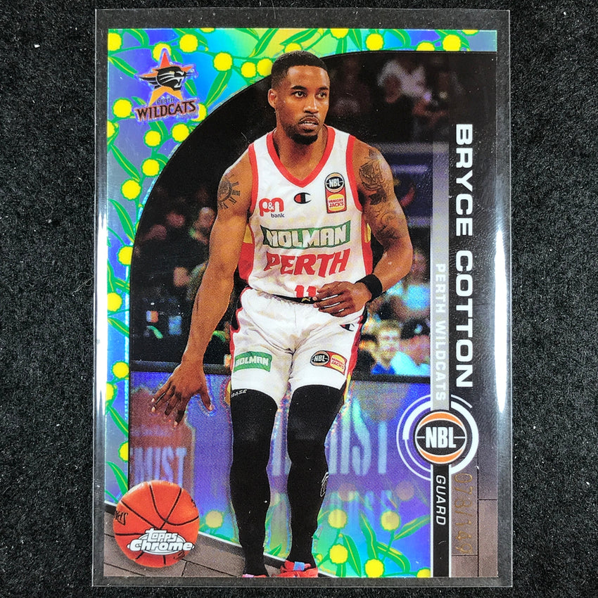 2023-24 Topps Chrome NBL BRYCE COTTON Base Golden Wattle 78/149 #63
