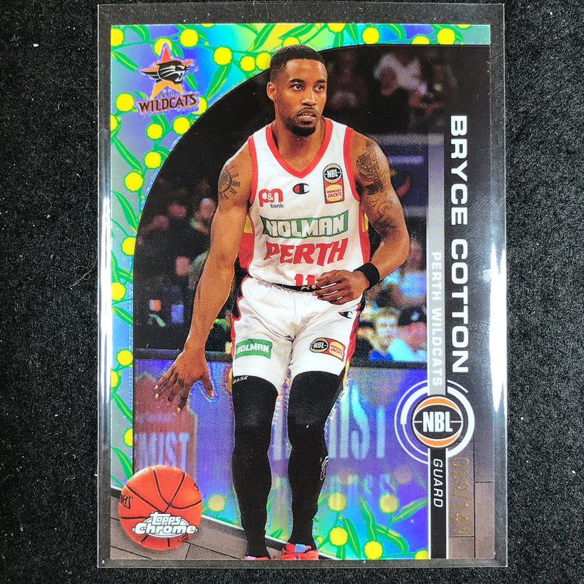2023-24 Topps Chrome NBL BRYCE COTTON Base Golden Wattle 89/149 #63