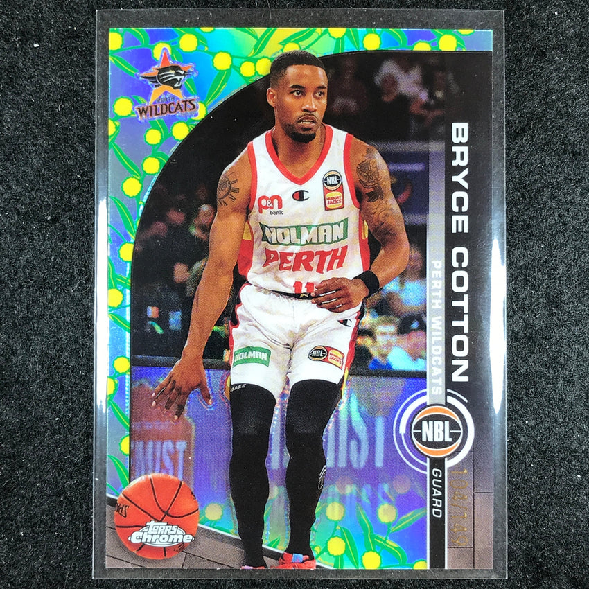 2023-24 Topps Chrome NBL BRYCE COTTON Base Golden Wattle 104/149 #63