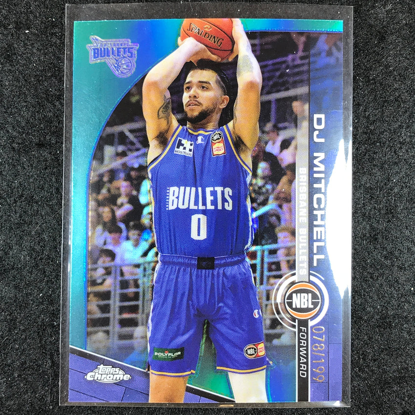 2023-24 Topps Chrome NBL DJ MITCHELL Base Aqua 78/199 #12