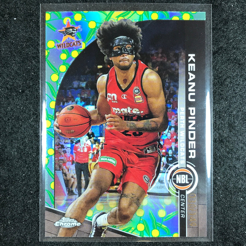 2023-24 Topps Chrome NBL KEANU PINDER Base Golden Wattle 30/149 #68