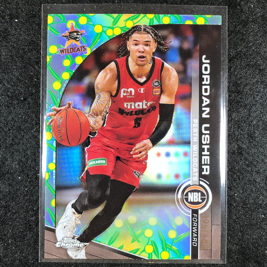 2023-24 Topps Chrome NBL JORDAN USHER Base Golden Wattle 95/149 #69