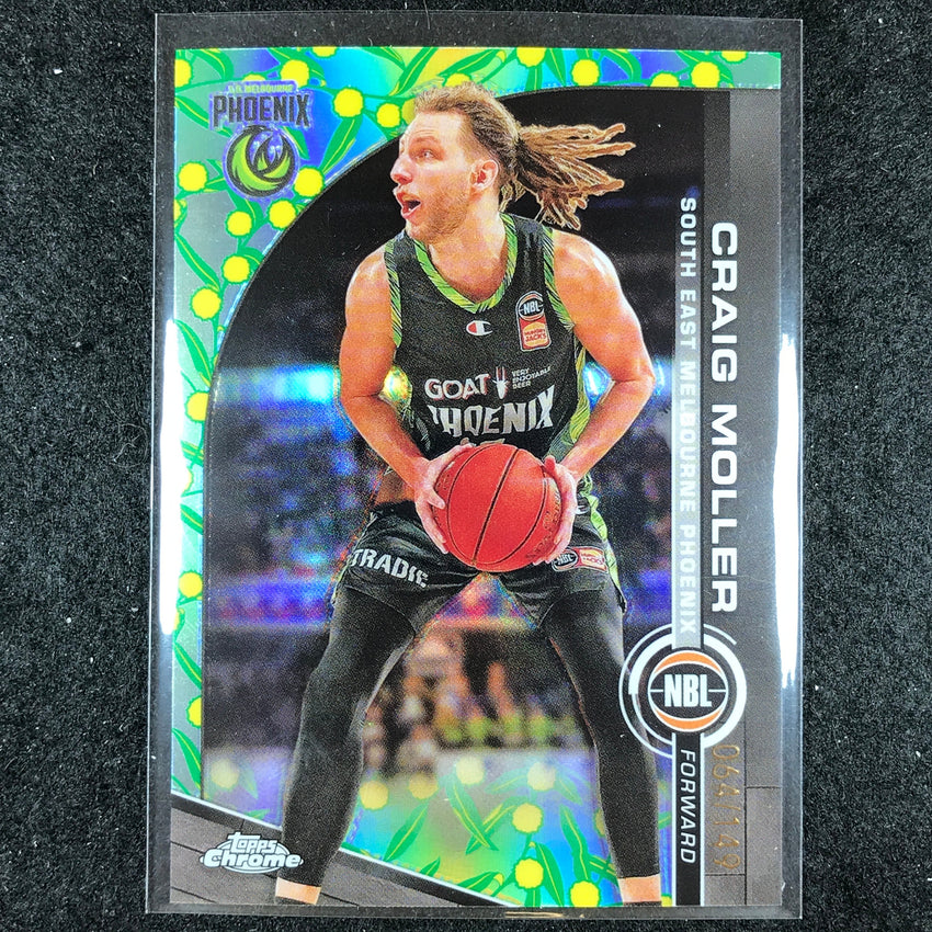 2023-24 Topps Chrome NBL CRAIG MOLLER Base Golden Wattle 64/149 #71