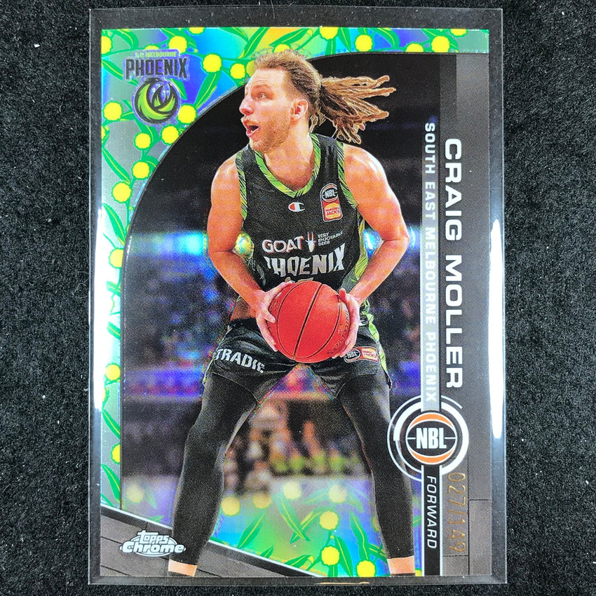 2023-24 Topps Chrome NBL CRAIG MOLLER Base Golden Wattle 27/149 #71