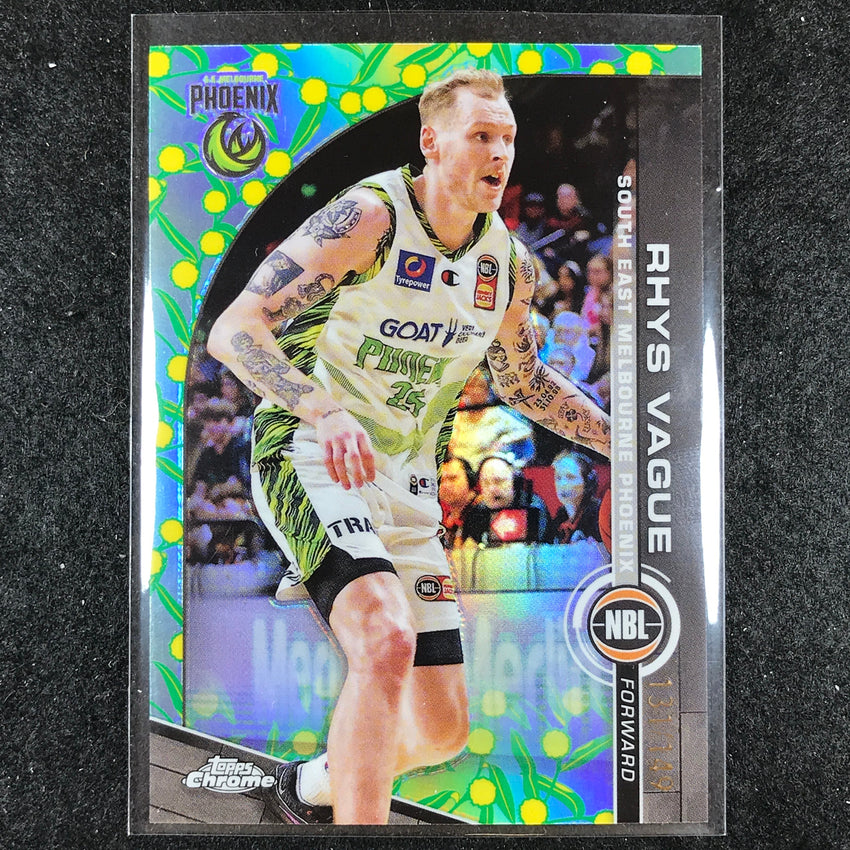2023-24 Topps Chrome NBL RHYS VAGUE Base Golden Wattle 131/149 #72