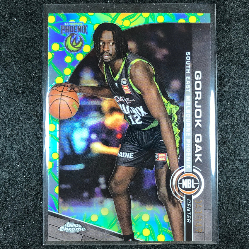 2023-24 Topps Chrome NBL GORJOK GAK Base Golden Wattle 43/149 #75