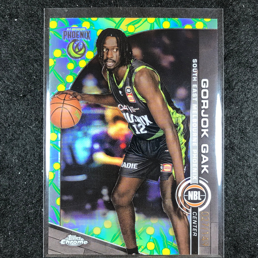 2023-24 Topps Chrome NBL GORJOK GAK Base Golden Wattle 27/149 #75