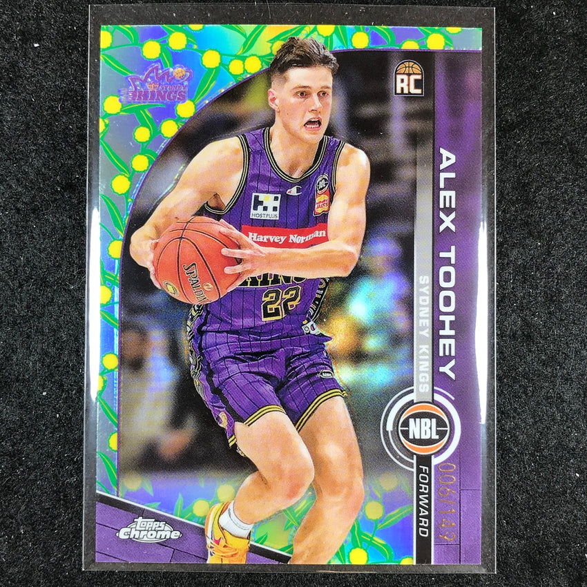 2023-24 Topps Chrome NBL ALEX TOOHEY Rookie Base Golden Wattle 6/149 #82