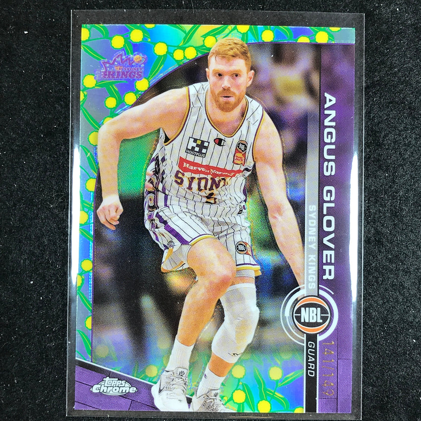 2023-24 Topps Chrome NBL ANGUS GLOVER Base Golden Wattle 141/149 #83