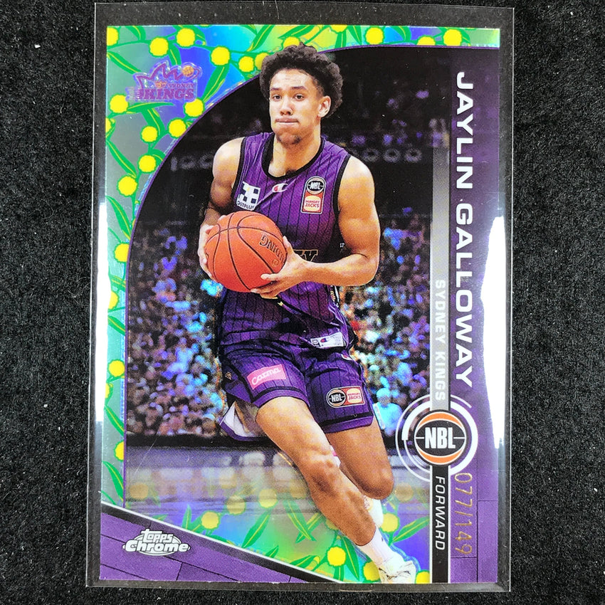 2023-24 Topps Chrome NBL JAYLIN GALLOWAY Base Golden Wattle 77/149 #85