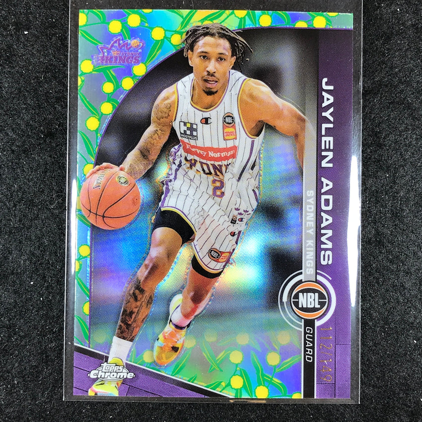 2023-24 Topps Chrome NBL JAYLEN ADAMS Base Golden Wattle 112/149 #89
