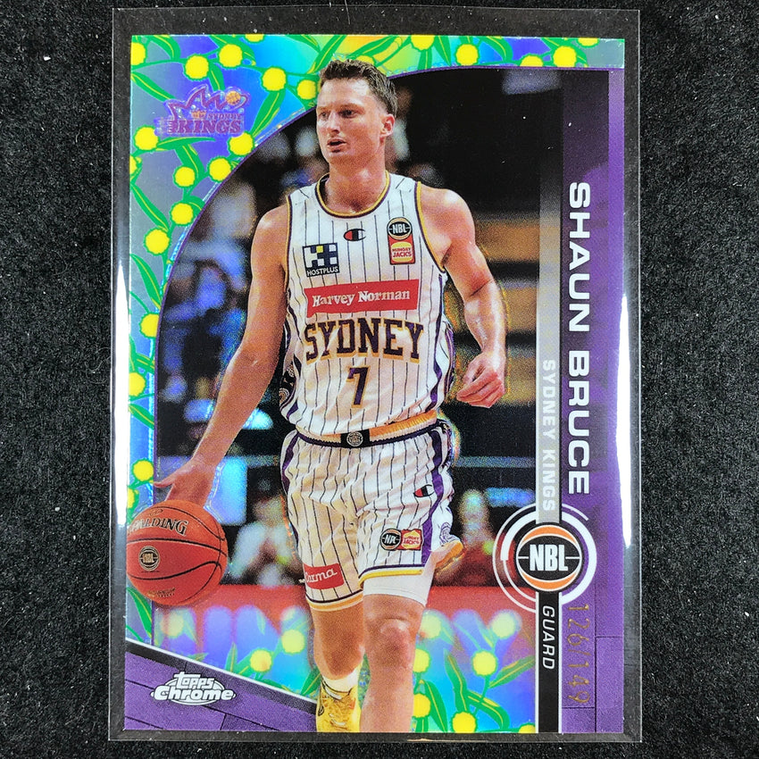 2023-24 Topps Chrome NBL SHAUN BRUCE Base Golden Wattle 126/149 #90