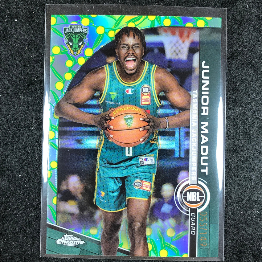 2023-24 Topps Chrome NBL JUNIOR MADUT Base Golden Wattle 55/149 #97