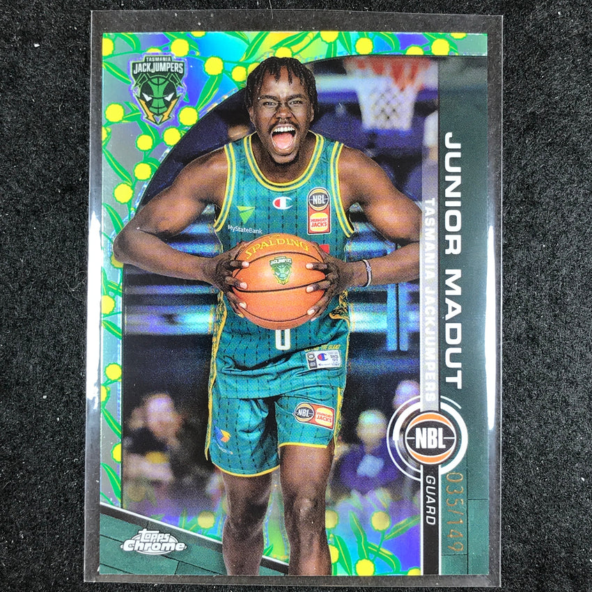 2023-24 Topps Chrome NBL JUNIOR MADUT Base Golden Wattle 35/149 #97