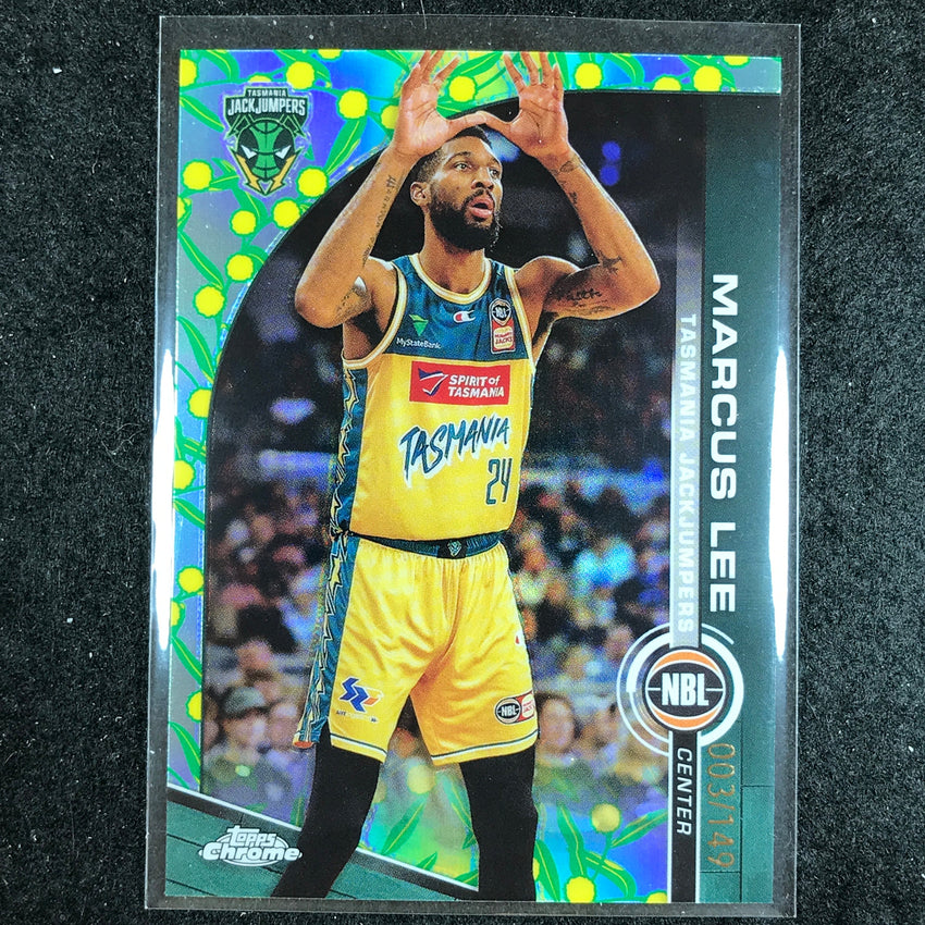 2023-24 Topps Chrome NBL MARCUS LEE Base Golden Wattle 3/149 #98