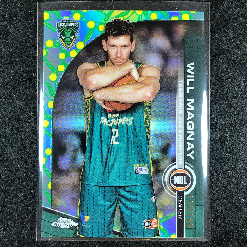 2023-24 Topps Chrome NBL WILL MAGNAY Base Golden Wattle 115/149 #100