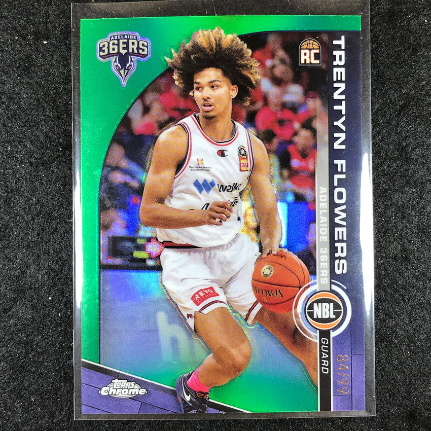 2023-24 Topps Chrome NBL TRENTYN FLOWERS Rookie Base Green 84/99 #2