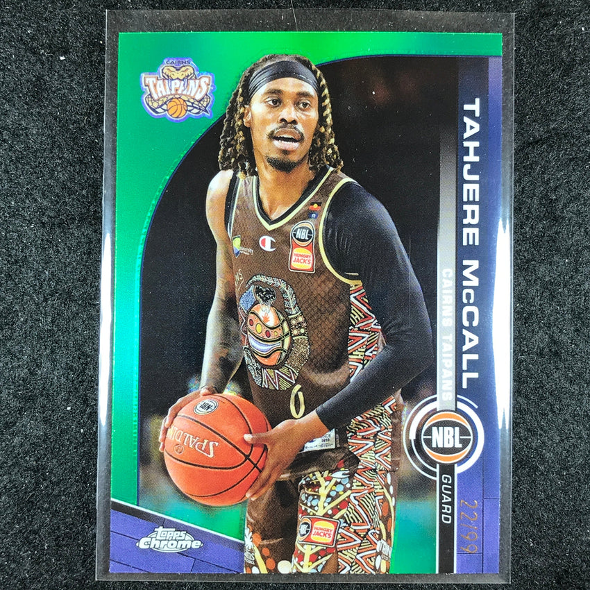 2023-24 Topps Chrome NBL TAHJERE MCCALL Base Green 22/99 #29