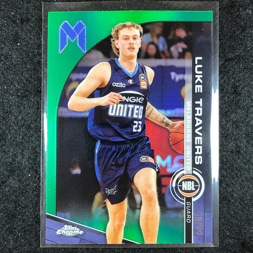 2023-24 Topps Chrome NBL LUKE TRAVERS Base Green 8/99 #48