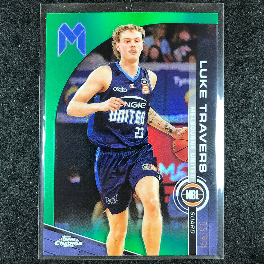 2023-24 Topps Chrome NBL LUKE TRAVERS Base Green 53/99 #48