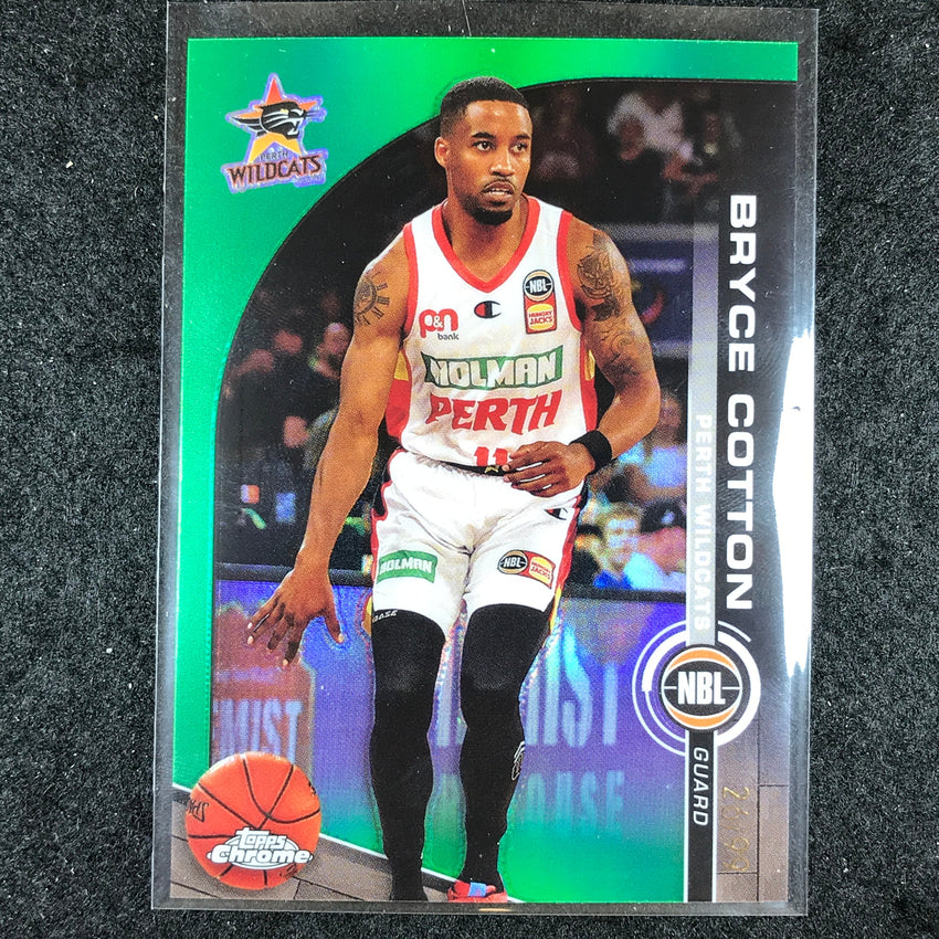 2023-24 Topps Chrome NBL BRYCE COTTON Base Green 26/99 #63