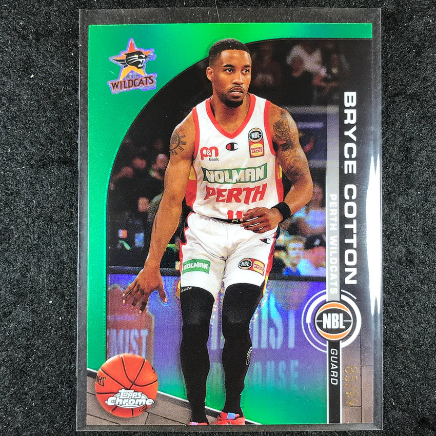 2023-24 Topps Chrome NBL BRYCE COTTON Base Green 85/99 #63
