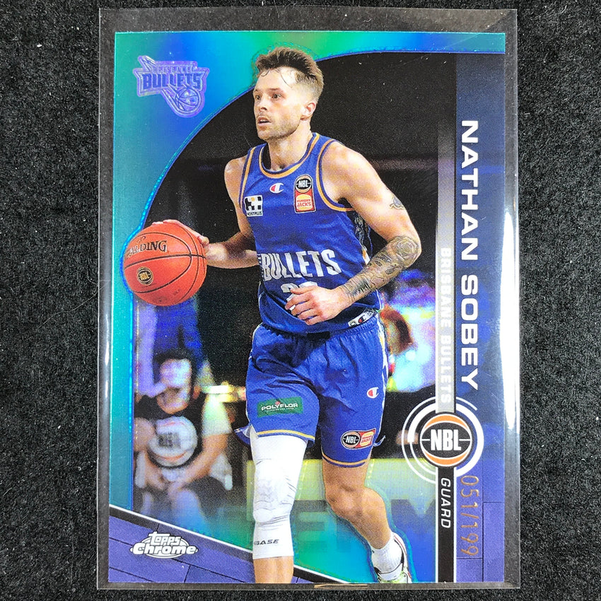 2023-24 Topps Chrome NBL NATHAN SOBEY Base Aqua 51/199 #16