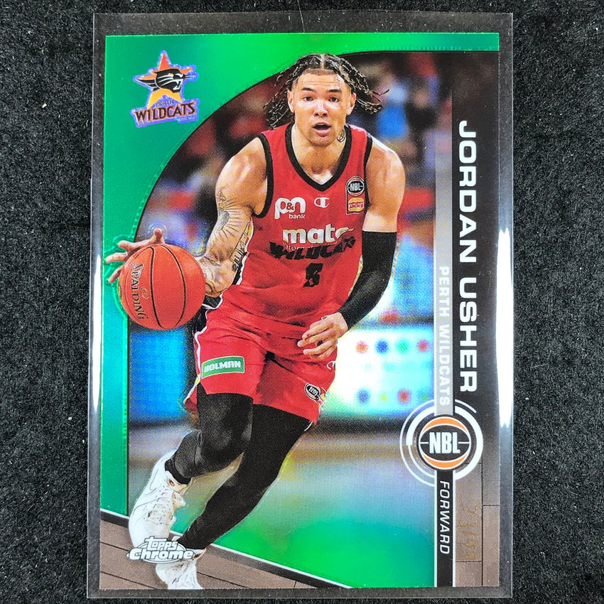 2023-24 Topps Chrome NBL JORDAN USHER Base Green 73/99 #69
