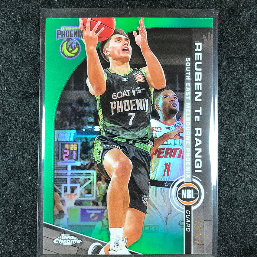 2023-24 Topps Chrome NBL REUBEN TE RANGI Base Green 75/99 #79