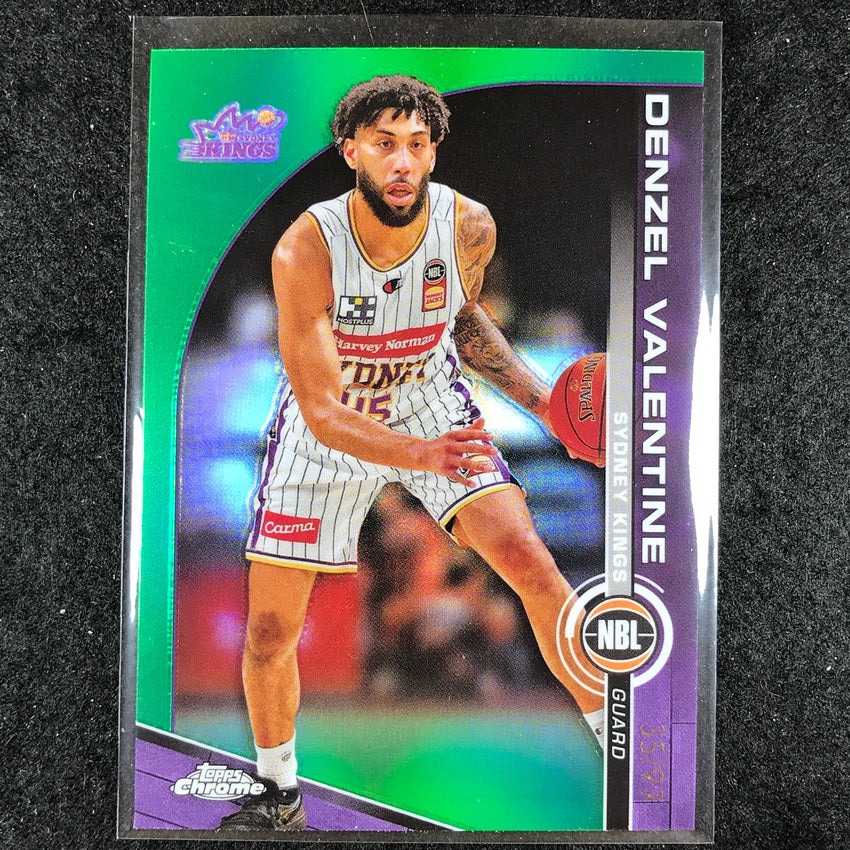 2023-24 Topps Chrome NBL DENZEL VALENTINE Base Green 35/99 #87