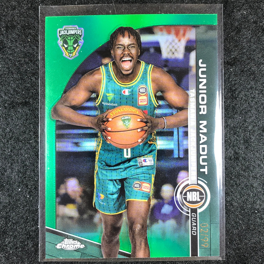 2023-24 Topps Chrome NBL JUNIOR MADUT Base Green 2/99 #97