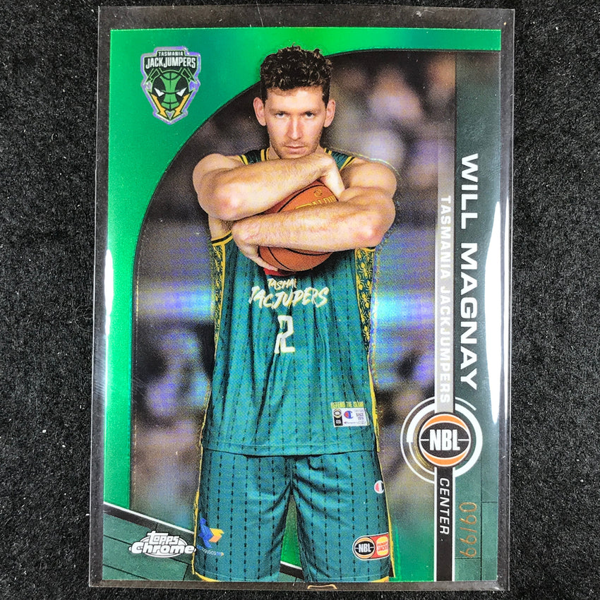 2023-24 Topps Chrome NBL WILL MAGNAY Base Green 9/99 #100