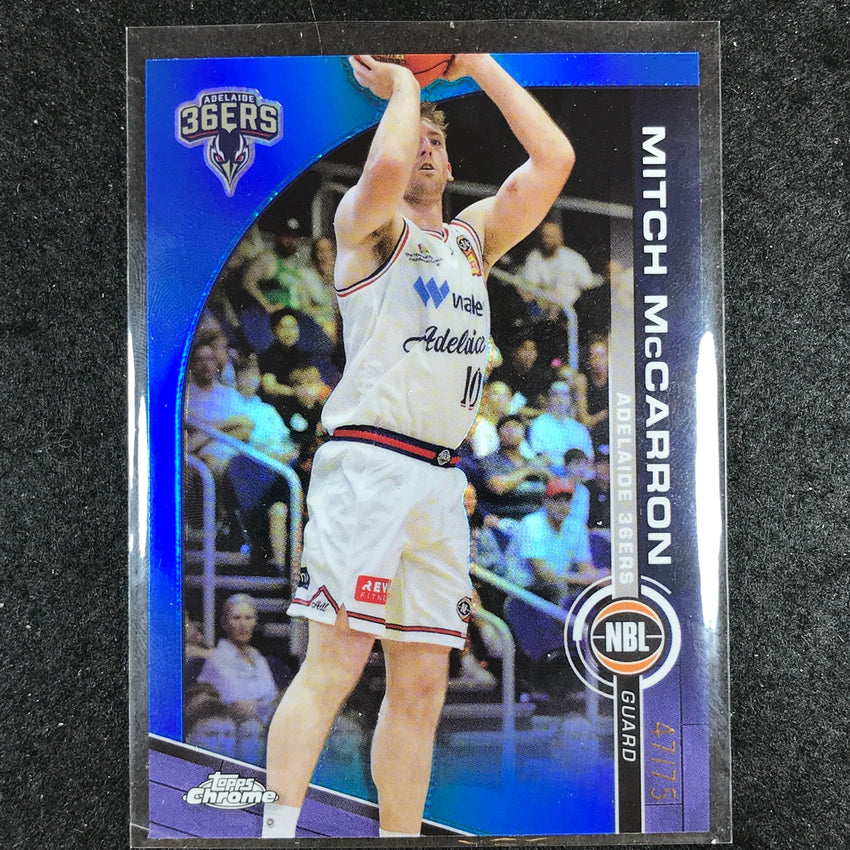 2023-24 Topps Chrome NBL MITCH MCCARRON Base Blue 47/75 #7