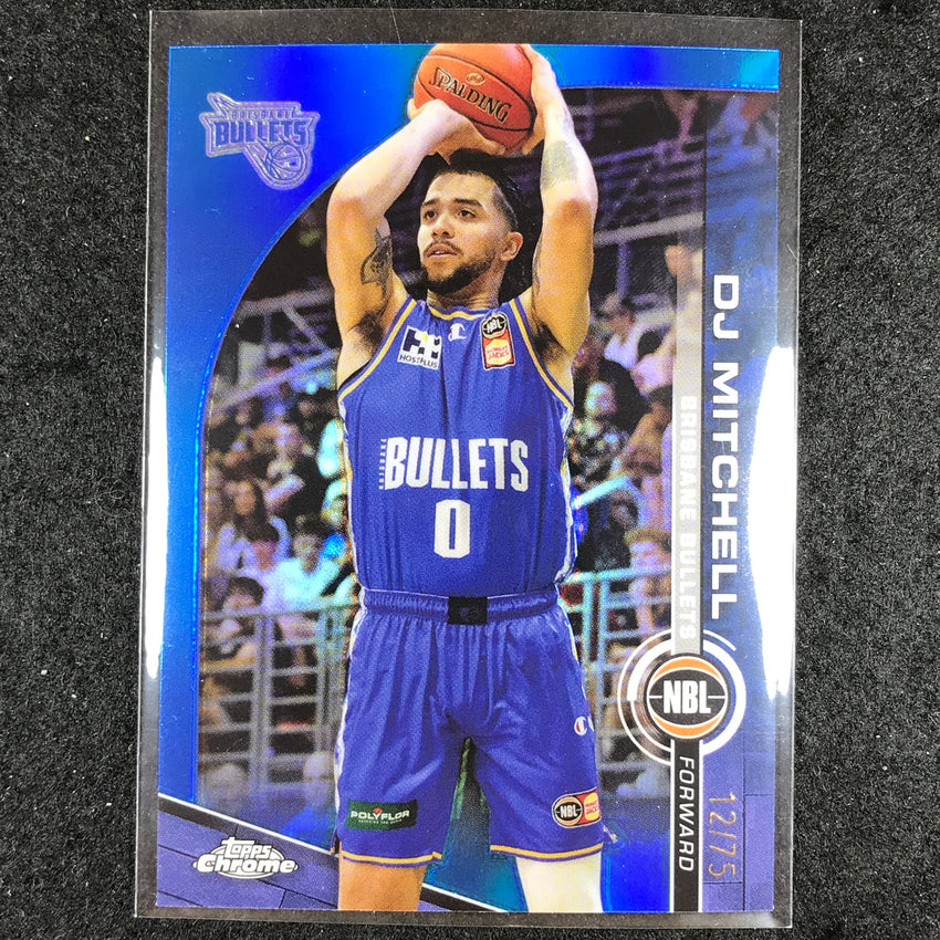 2023-24 Topps Chrome NBL DJ MITCHELL Base Blue 12/75 #12