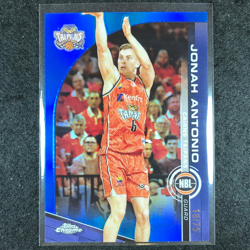 2023-24 Topps Chrome NBL JONAH ANTONIO Base Blue 18/75 #24