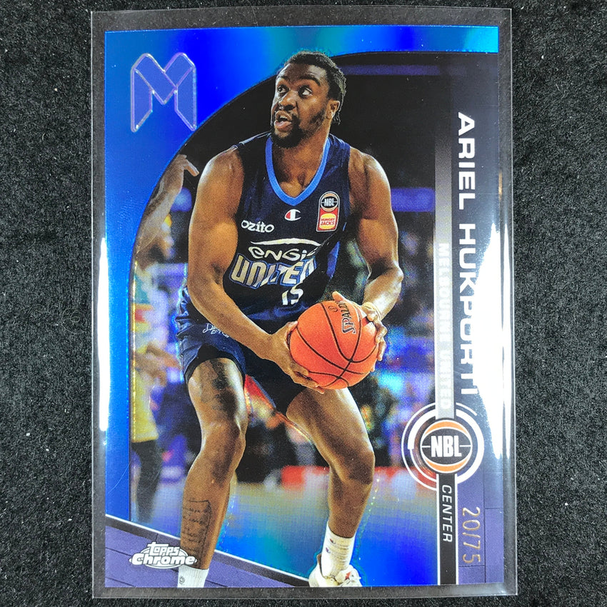 2023-24 Topps Chrome NBL ARIEL HUKPORTI Base Blue 20/75 #42