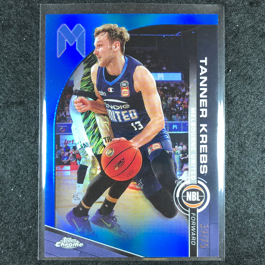 2023-24 Topps Chrome NBL TANNER KREBS Base Blue 39/75 #47