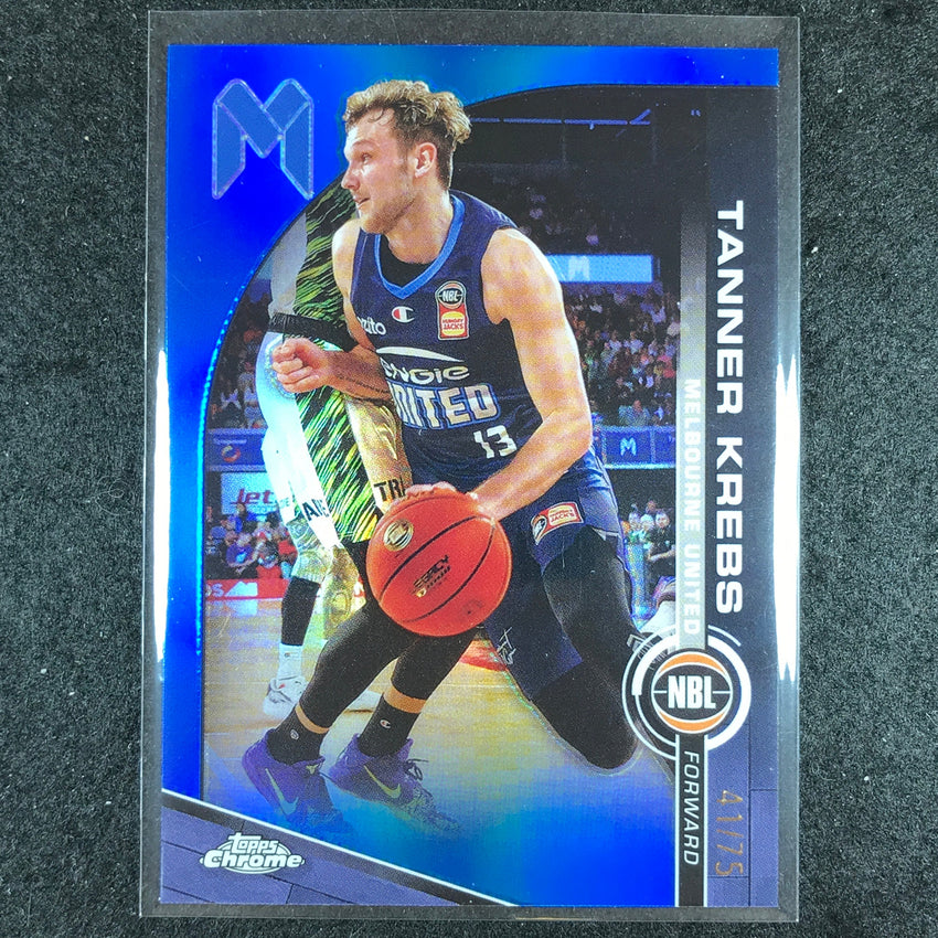 2023-24 Topps Chrome NBL TANNER KREBS Base Blue 41/75 #47