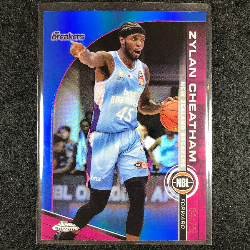 2023-24 Topps Chrome NBL ZYLAN CHEATHAM Base Blue 4/75 #51