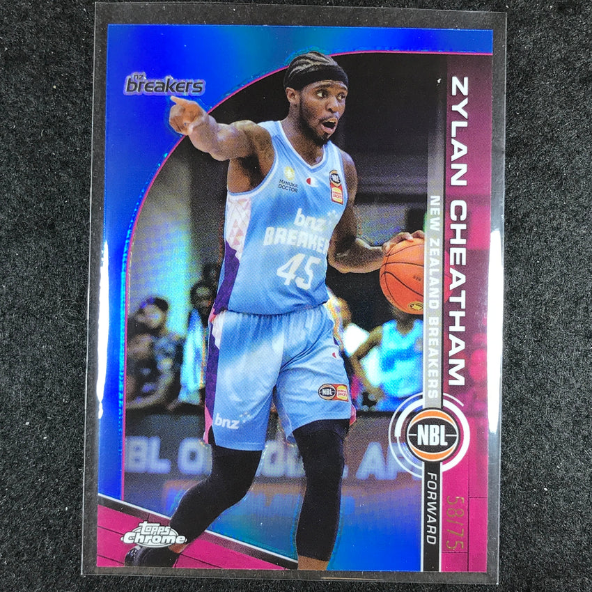 2023-24 Topps Chrome NBL ZYLAN CHEATHAM Base Blue 58/75 #51